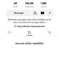 Le menu où vous trouverez les vidéos que vous avez republiées // Source : Capture d'écran Numerama Le menu où vous trouverez les vidéos que vous avez republiées // Source : Capture d'écran Numerama