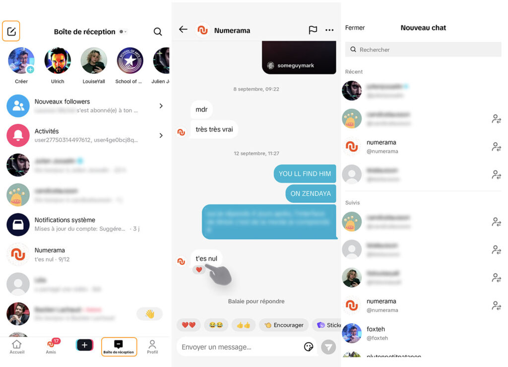 tiktok envoyer message tiktok envoyer message