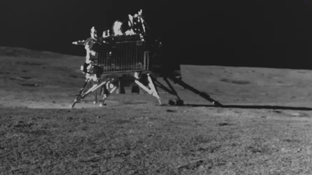 Vikram sur la Lune. // Source : ISRO Vikram sur la Lune. // Source : ISRO
