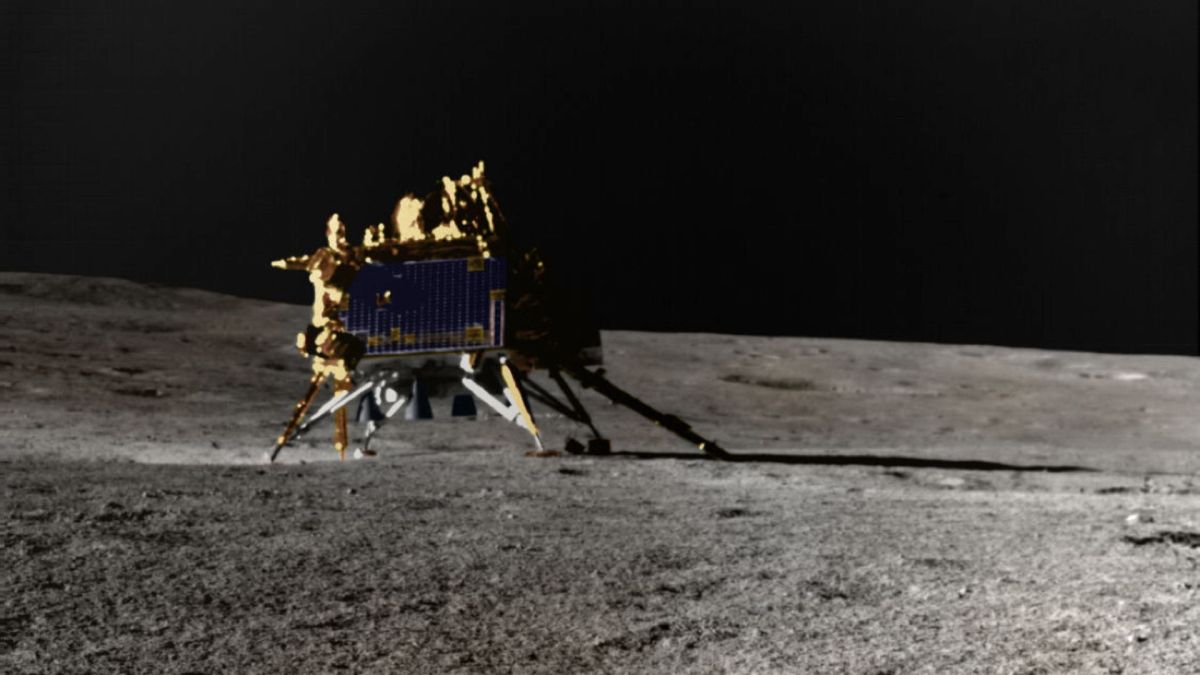 Vikram sur la Lune. // Source : ISRO/Thomas Appéré Vikram sur la Lune. // Source : ISRO/Thomas Appéré
