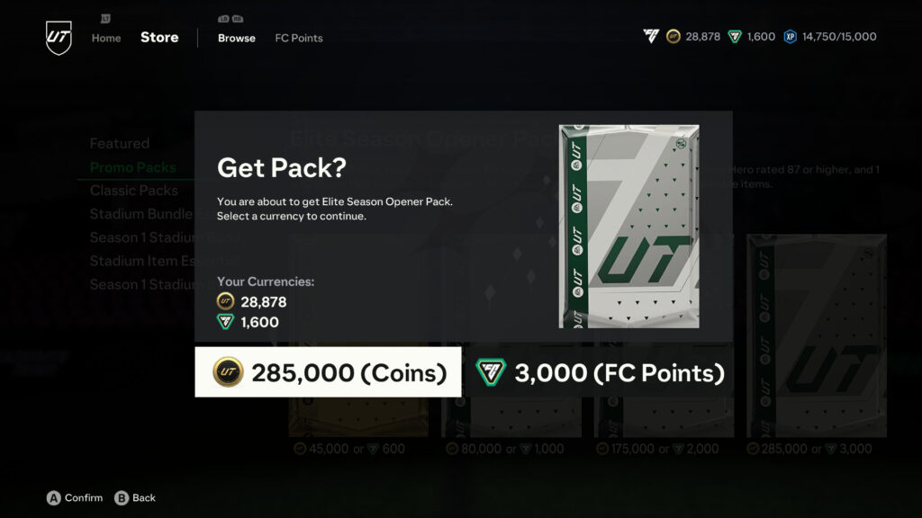 Pack à près de 30 € dans EA Sports FC 24 // Source : IGN Pack à près de 30 € dans EA Sports FC 24 // Source : IGN
