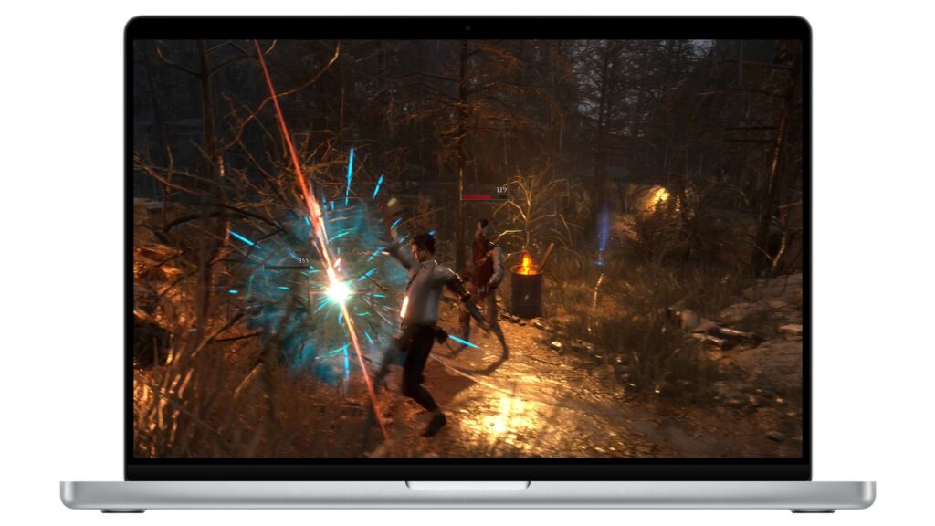 MacBook Pro avec puce M3 // Source : Apple MacBook Pro avec puce M3 // Source : Apple