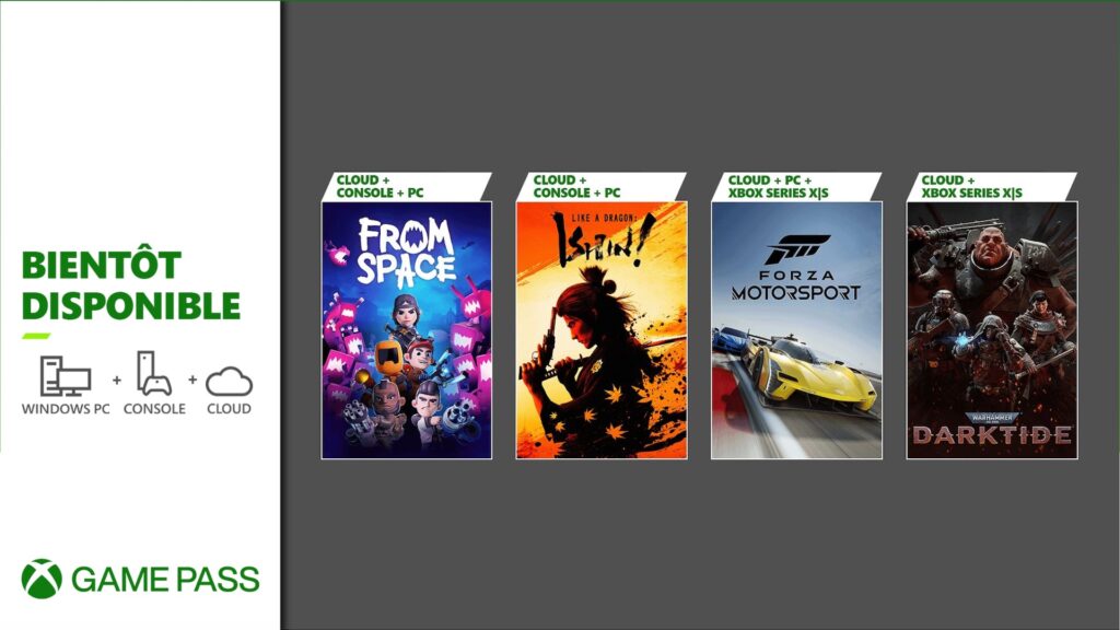 Xbox Game Pass en octobre 2023 // Source : Microsoft