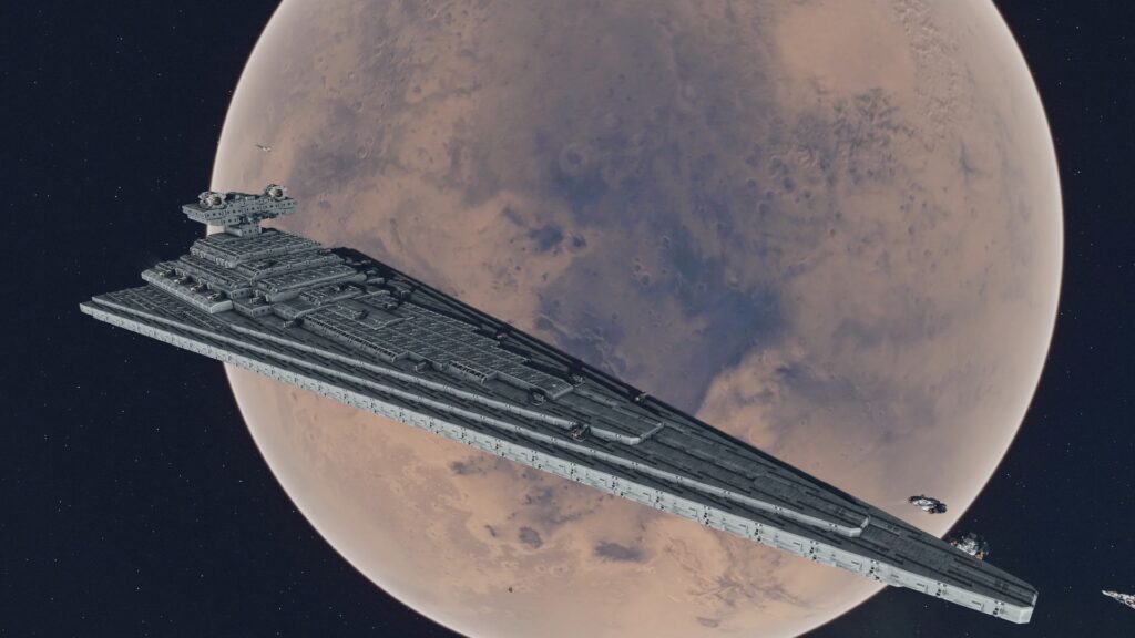 L’Imperial Star Destroyer dans Starfield // Source : Reddit L’Imperial Star Destroyer dans Starfield // Source : Reddit