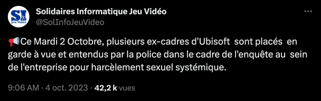 Capture d'écran du message de Solidaires sur X // Source : X / Solidaires Capture d'écran du message de Solidaires sur X // Source : X / Solidaires