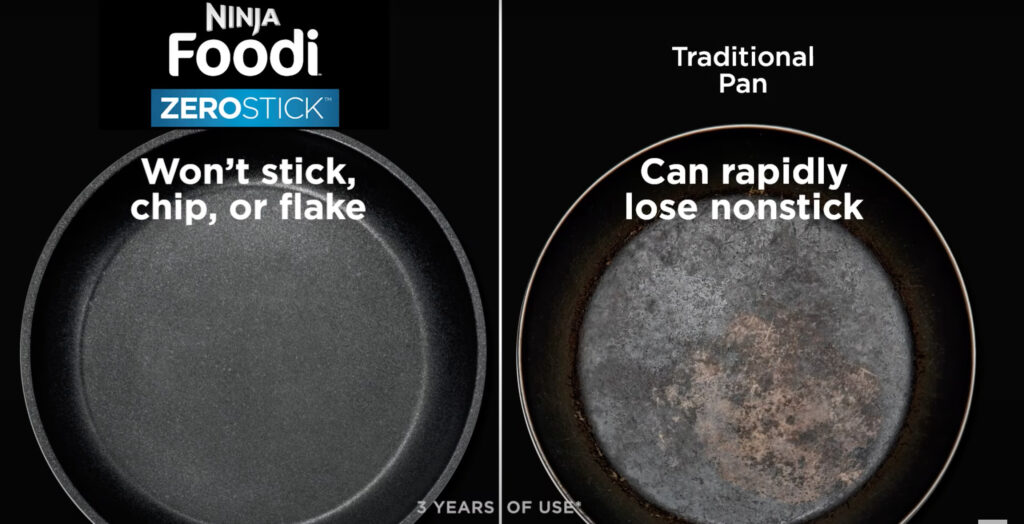 La société compare ses poêles après trois ans. // Source : SharkNinja La société compare ses poêles après trois ans. // Source : SharkNinja