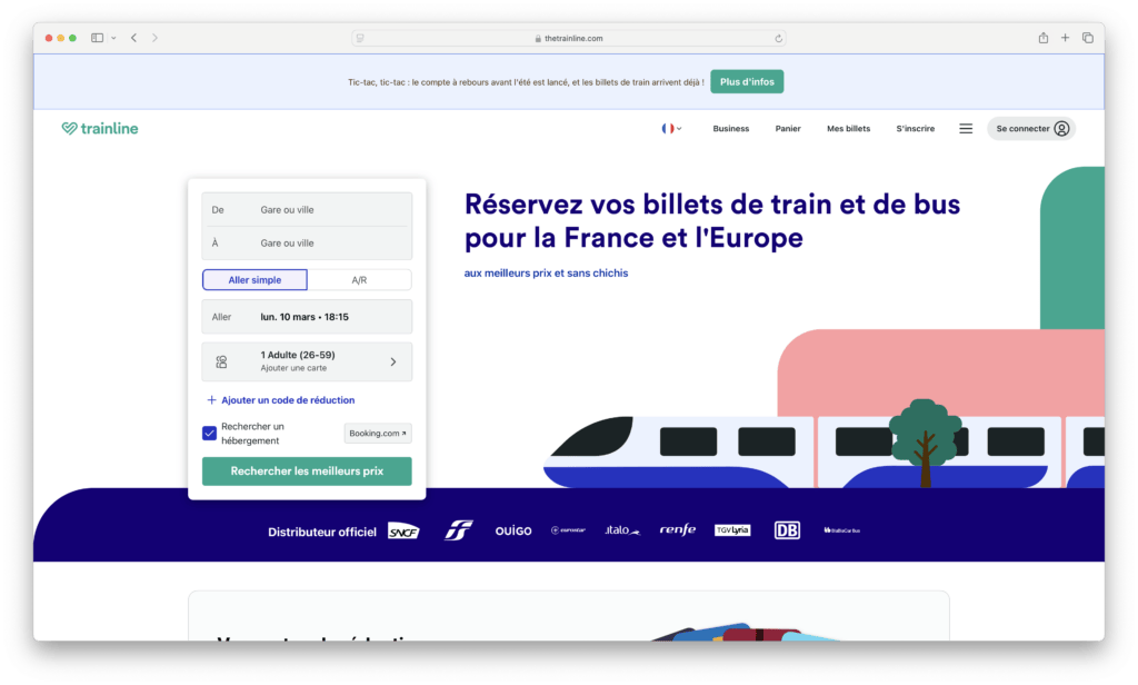 Trainline // Source : Numerama Trainline // Source : Numerama
