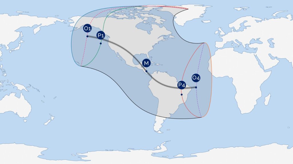 Visibilité de l'éclipse solaire du 14 octobre 2023. // Source : IMCCE Visibilité de l'éclipse solaire du 14 octobre 2023. // Source : IMCCE