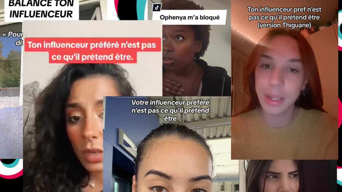 La tendance "ton influenceur préféré n'est pas celui qu'il prétend être » sur TikTok // Source : Montage Numerama La tendance "ton influenceur préféré n'est pas celui qu'il prétend être » sur TikTok // Source : Montage Numerama