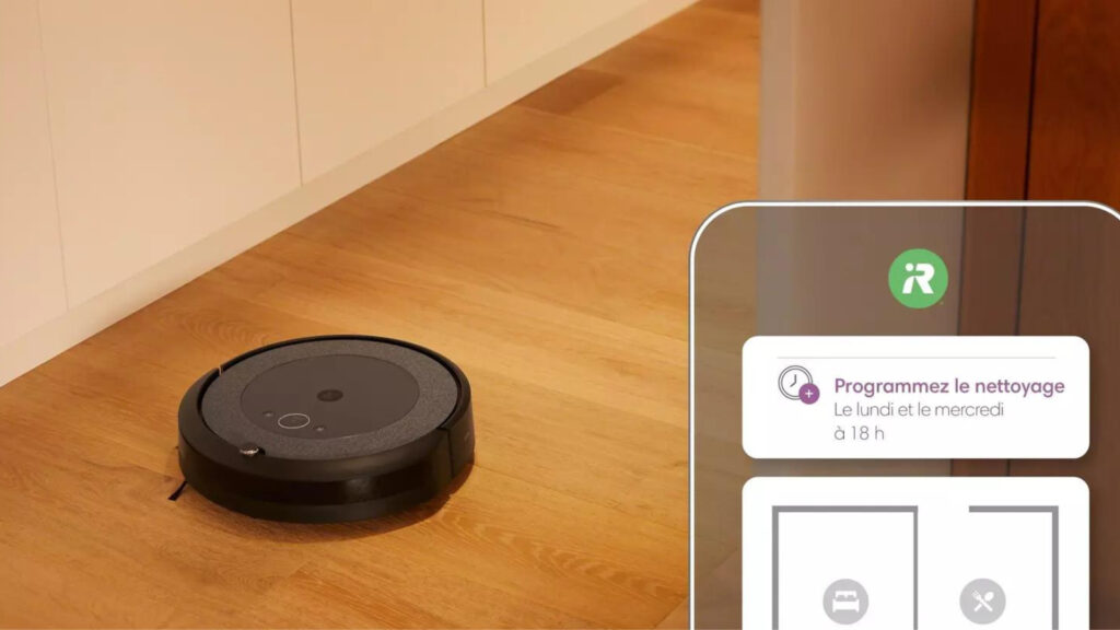Le Roomba Combo i5+ s'accompagne de son application // Source : iRobot Le Roomba Combo i5+ s'accompagne de son application // Source : iRobot