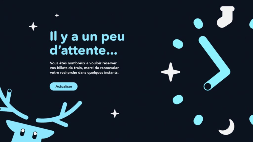 Le site SNCF Connect à 7h25 le 4 octobre. // Source : Capture d'écran Numerama Le site SNCF Connect à 7h25 le 4 octobre. // Source : Capture d'écran Numerama