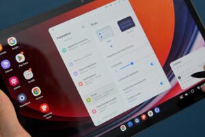 La Galaxy Tab S9 de Samsung. // Source : Thomas Ancelle / Numerama La Galaxy Tab S9 de Samsung. // Source : Thomas Ancelle / Numerama