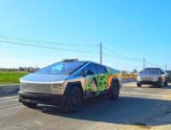 Tesla Cybertruck en route pour Baja // Source : @The_EVGuy - Twitter Tesla Cybertruck en route pour Baja // Source : @The_EVGuy - Twitter