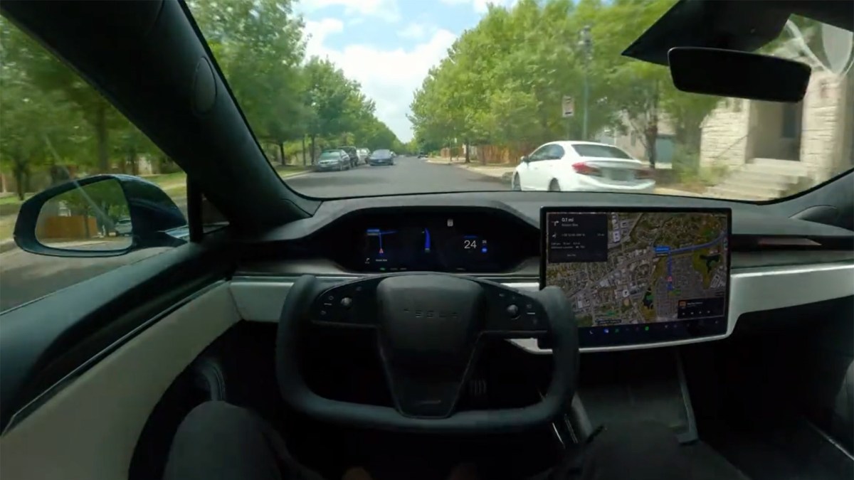 Démonstration conduite autonome FSD V12 // Source : Extrait vidéo Tesla Démonstration conduite autonome FSD V12 // Source : Extrait vidéo Tesla