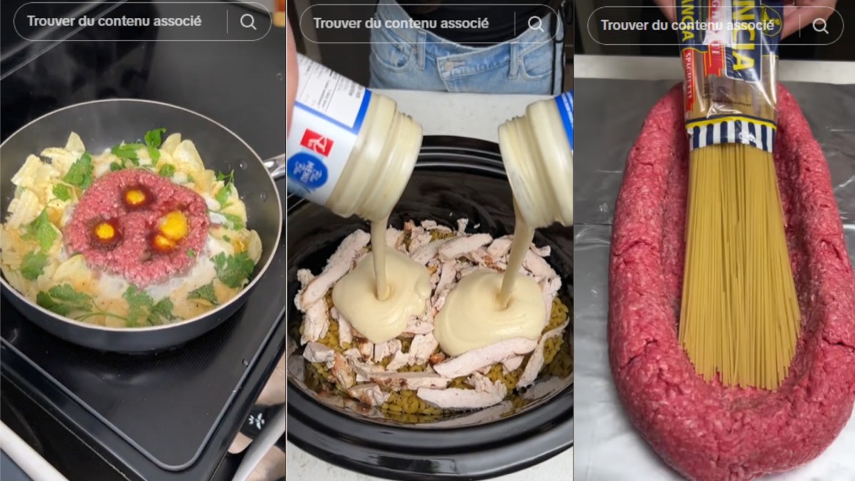 Des exemples de "food gore" // Source : TikTok Des exemples de "food gore" // Source : TikTok
