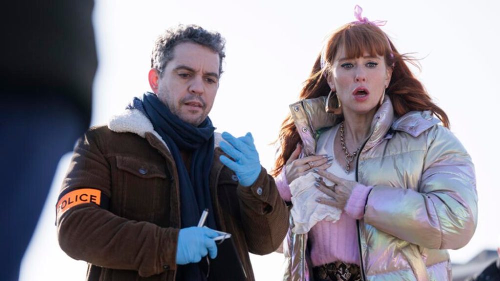 Bruno Sanches et Audrey Fleurot dans HPI // Source : Philippe Leroux / Itinéraire productions / Septembre Productions / TF1