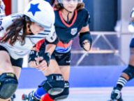 Un match de roller derby, le 11 novembre 2023 (photo recadrée horizontalement) // Source : Flick/CC/Laurent Robert