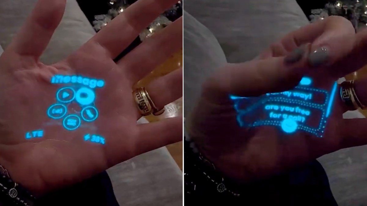 Le Humane Ai Pin et son interface. // Source : X Le Humane Ai Pin et son interface. // Source : X