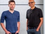 Sam Altman, directeur d'OpenAI, et Satya Nadella, directeur de Microsoft. // Source : Microsoft Sam Altman, directeur d'OpenAI, et Satya Nadella, directeur de Microsoft. // Source : Microsoft