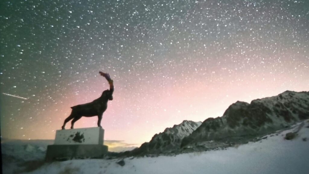 Au col de Lombarde, à la frontière avec l'Italie. // Source : Via X @MeteoCotedAzur Au col de Lombarde, à la frontière avec l'Italie. // Source : Via X @MeteoCotedAzur