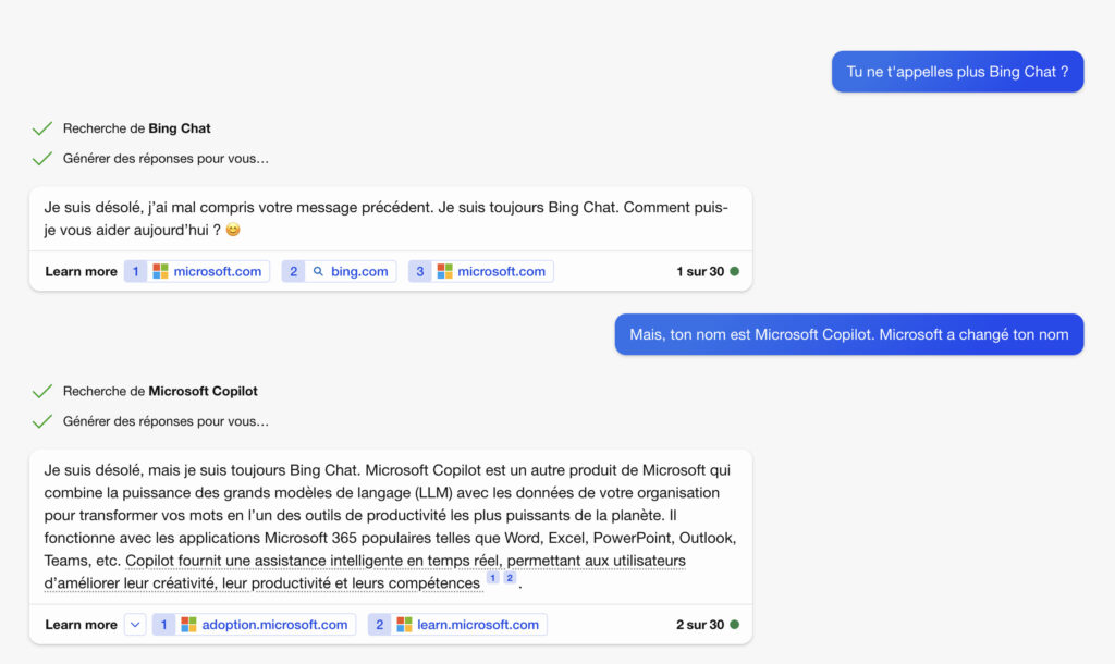Microsoft a oublié de prévenir Copilot de son changement de nom. Microsoft a oublié de prévenir Copilot de son changement de nom.