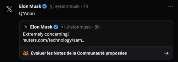 Le tweet d'Elon Musk. Le tweet d'Elon Musk.