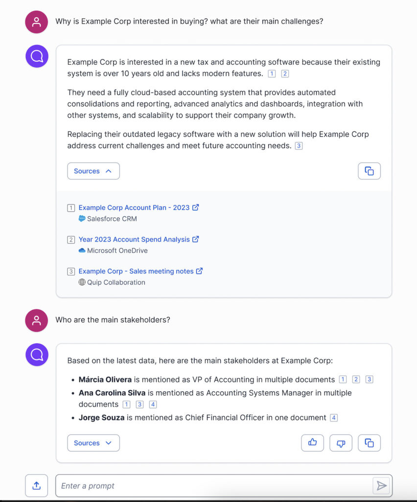 Un exemple d'utilisation d'Amazon Q // Source : Document obtenu par le NYT Un exemple d'utilisation d'Amazon Q // Source : Document obtenu par le NYT