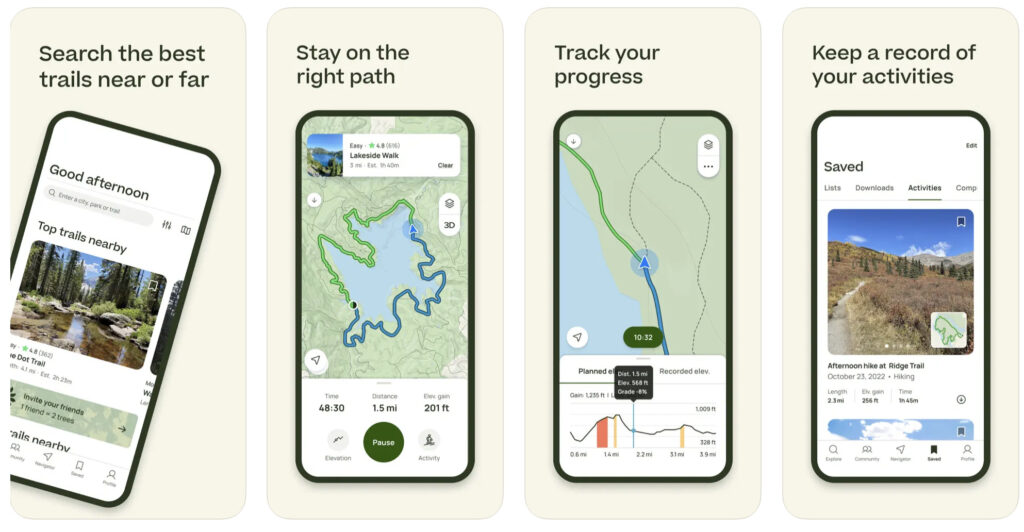 L'interface d'AllTrails sur iPhone. L'application supporte les dernières API, comme la Dynamic Island. L'interface d'AllTrails sur iPhone. L'application supporte les dernières API, comme la Dynamic Island.