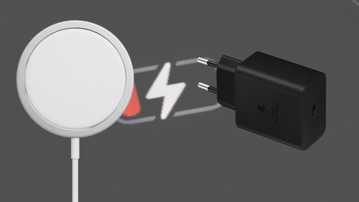 Chargeurs Samsung et Apple // Source : Montage Numerama Chargeurs Samsung et Apple // Source : Montage Numerama