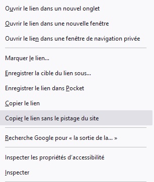 copie sans tracking