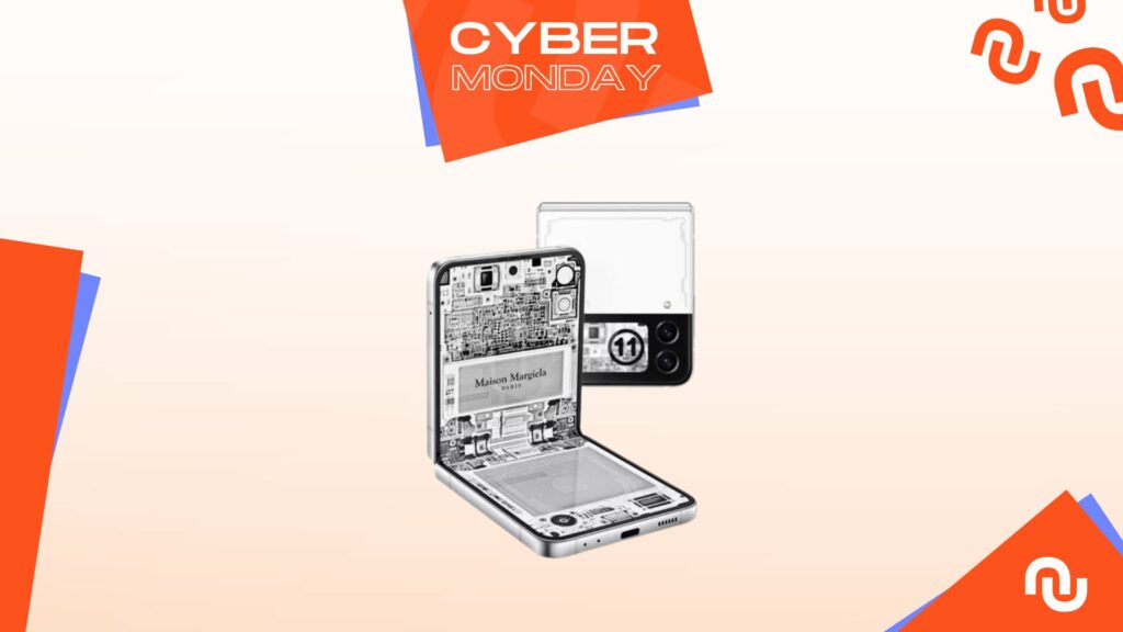 Orange propose le Samsung Galaxy Z Flip 4 à seulement 589 € pour le Cyber Monday  // Source : montage Numerama