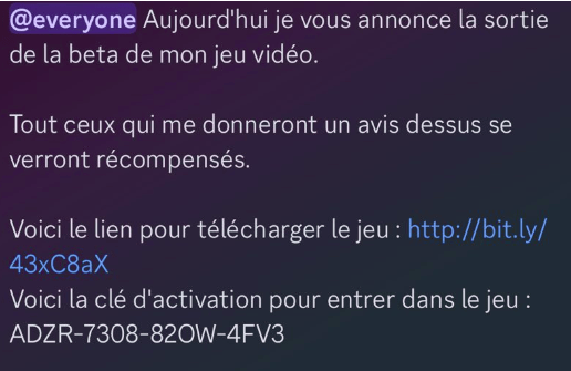 Un message sur X avec un lien piégé. // Source : Sekoia.io