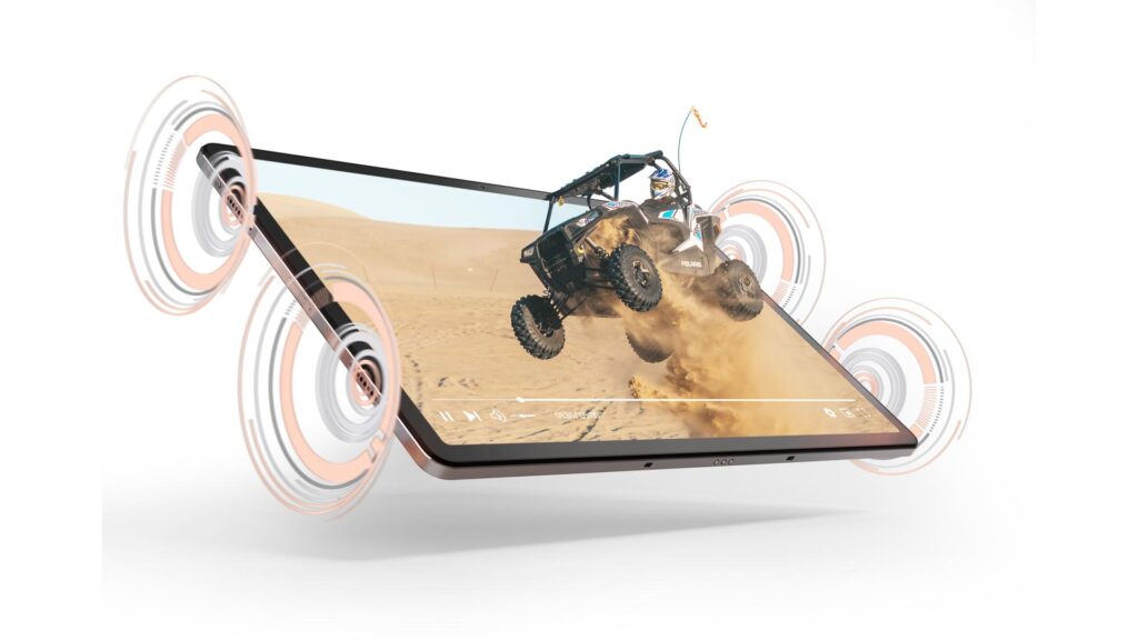 La Lenovo Tab 12 profite de quatre haut-parleurs // Source : Lenovo La Lenovo Tab 12 profite de quatre haut-parleurs // Source : Lenovo