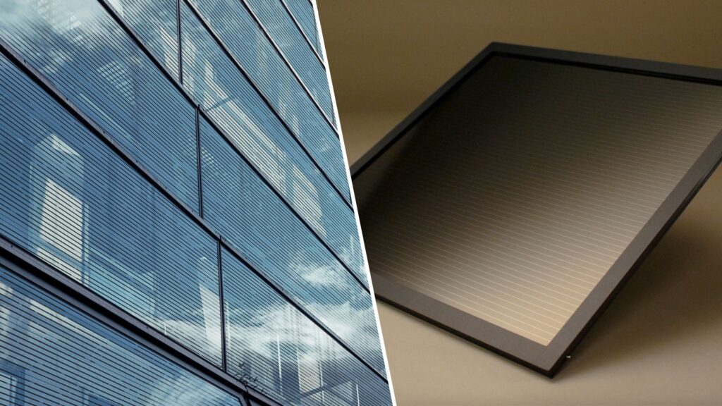 Ces cellules photovoltaïques peuvent prendre la forme de fenêtres semi-transparentes. // Source : Panasonic Ces cellules photovoltaïques peuvent prendre la forme de fenêtres semi-transparentes. // Source : Panasonic