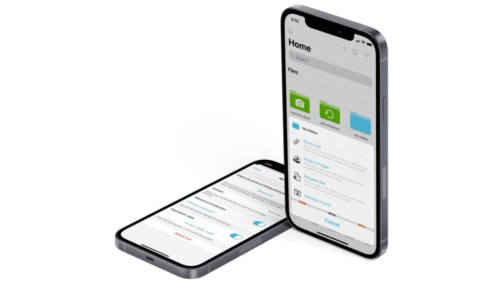L'application pCloud sur iOS // Source : pCloud L'application pCloud sur iOS // Source : pCloud