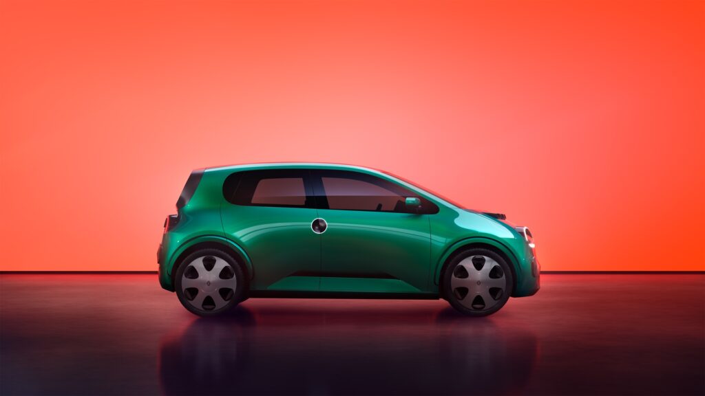 Concept Renault Twingo 2026 de profil // Source : Renault Concept Renault Twingo 2026 de profil // Source : Renault