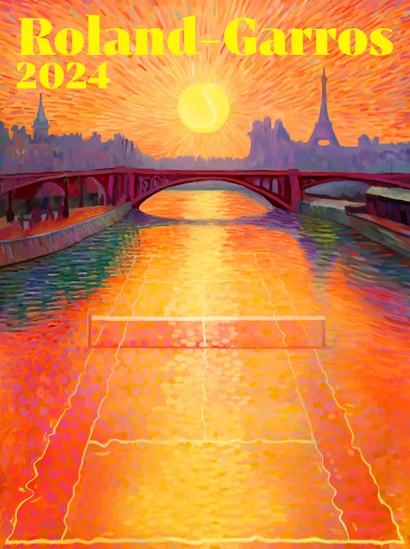 L'affiche de Roland-Garros 2024. L'affiche de Roland-Garros 2024.