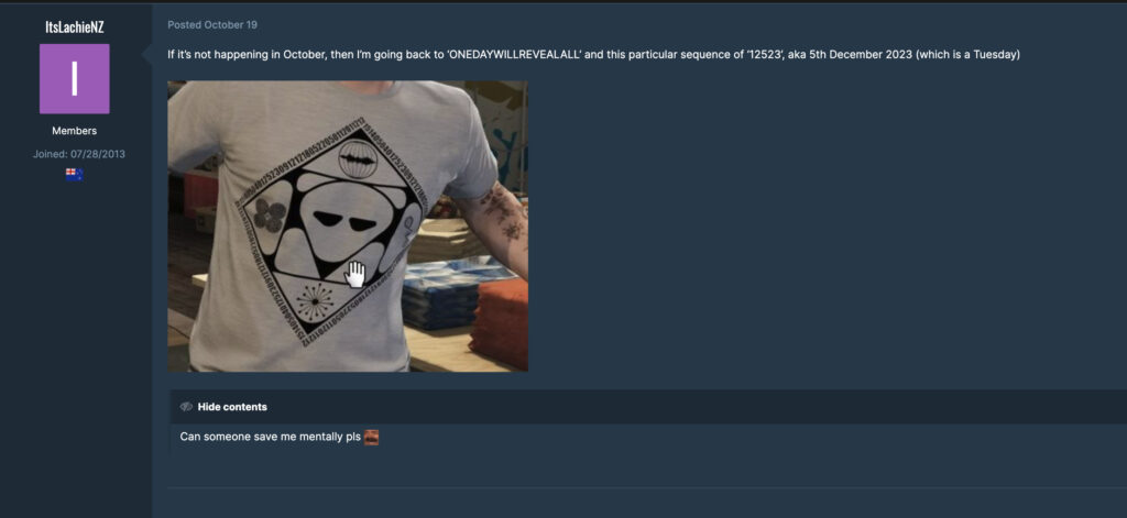 Sur GTAforum le 19 octobre, un internaute avait compris… mais personne ne l'a cru. Sur GTAforum le 19 octobre, un internaute avait compris… mais personne ne l'a cru.