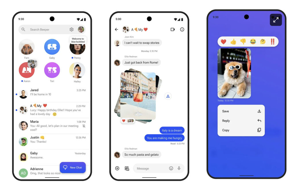 L'interface de Beeper Mini rappelle celle d'iMessage. L'interface de Beeper Mini rappelle celle d'iMessage.