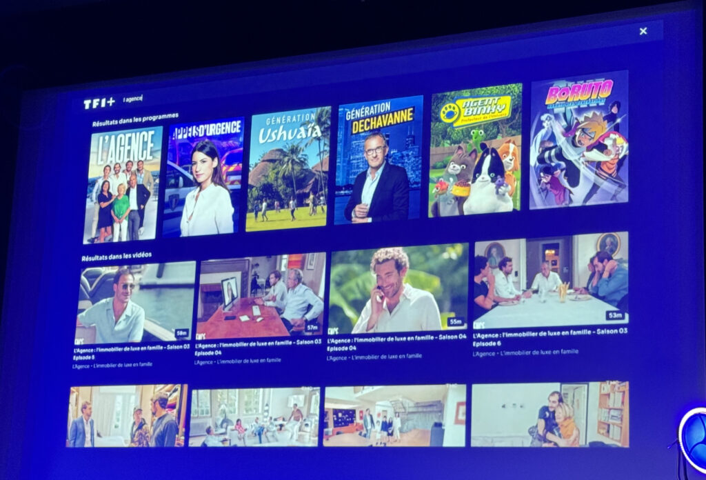 L'interface de TF1+ est très épurée (et bleue). L'interface de TF1+ est très épurée (et bleue).