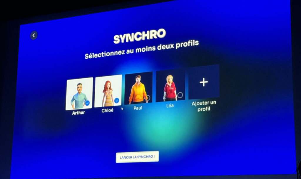 À chaque démarrage, TF1+ permet de choisir un ou plusieurs profils. À chaque démarrage, TF1+ permet de choisir un ou plusieurs profils.