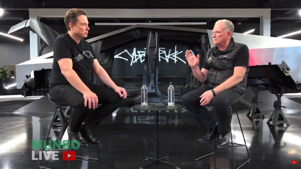 Elon Musk en interview // Source : Extrait vidéo Munro Live Elon Musk en interview // Source : Extrait vidéo Munro Live