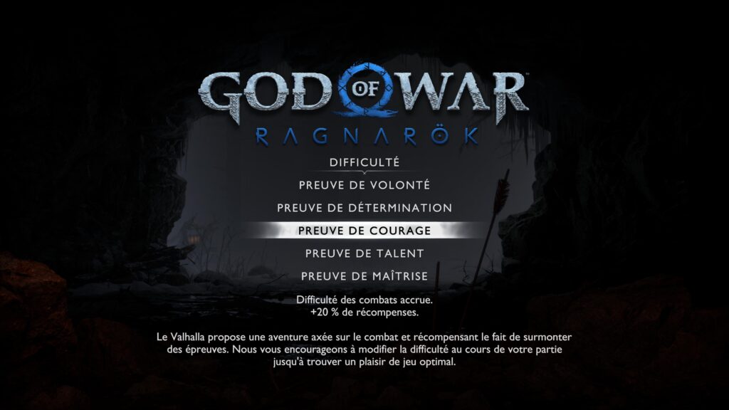 Les niveaux de difficulté de Valhalla influent sur les récompenses. Plus c'est dur, plus on obtient de points pour booster ses armures. Les niveaux de difficulté de Valhalla influent sur les récompenses. Plus c'est dur, plus on obtient de points pour booster ses armures.