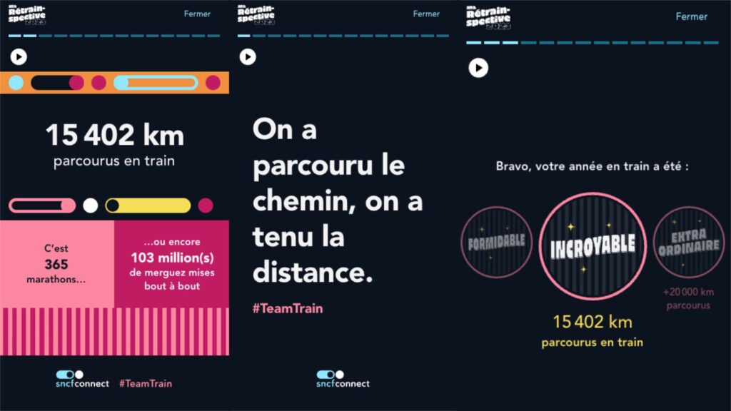 Des extraits de la « rétrainspective » 2023 de la SNCF // Source : SNCF Des extraits de la « rétrainspective » 2023 de la SNCF // Source : SNCF