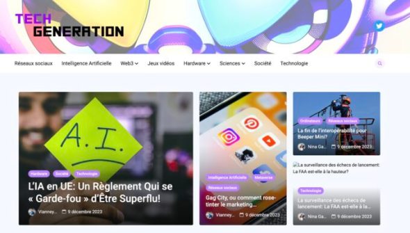 Capture d'écran de Tech-Génération