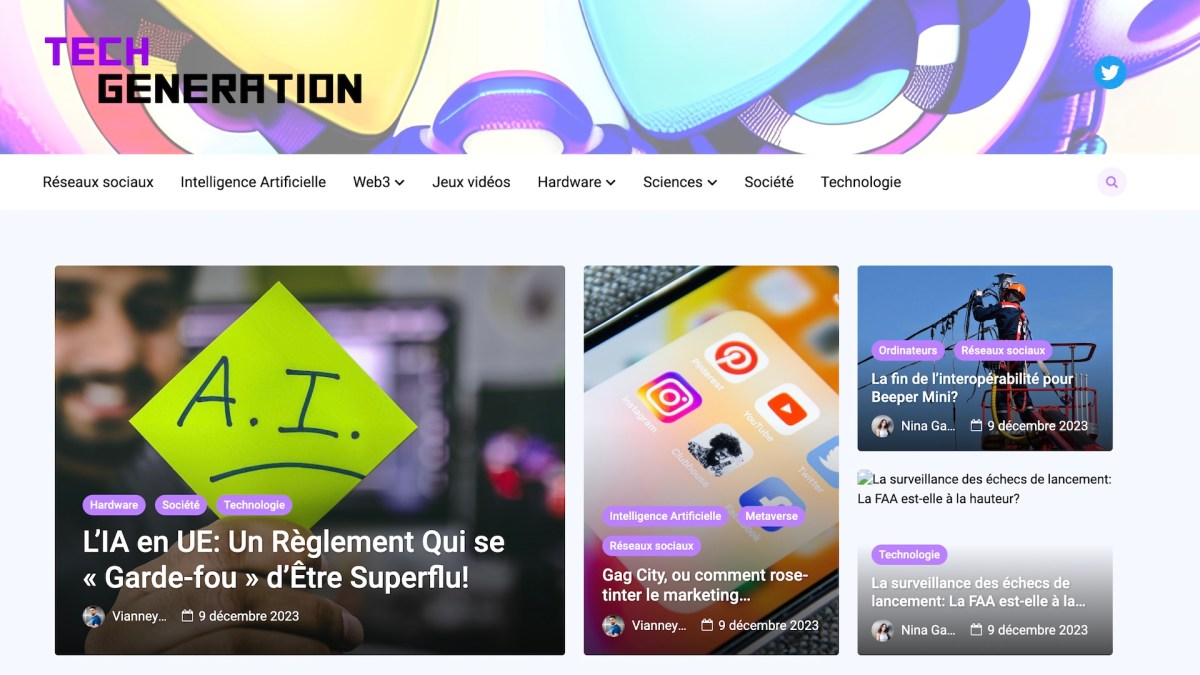 Capture d'écran de Tech-Génération Capture d'écran de Tech-Génération