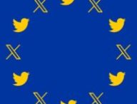 Le drapeau de l'Union européenne, à la sauce Twitter / X. // Source : Numerama