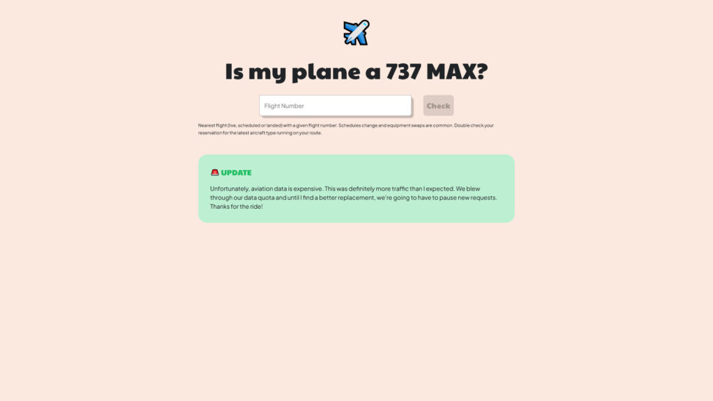 737 MAX Checker 737 MAX Checker