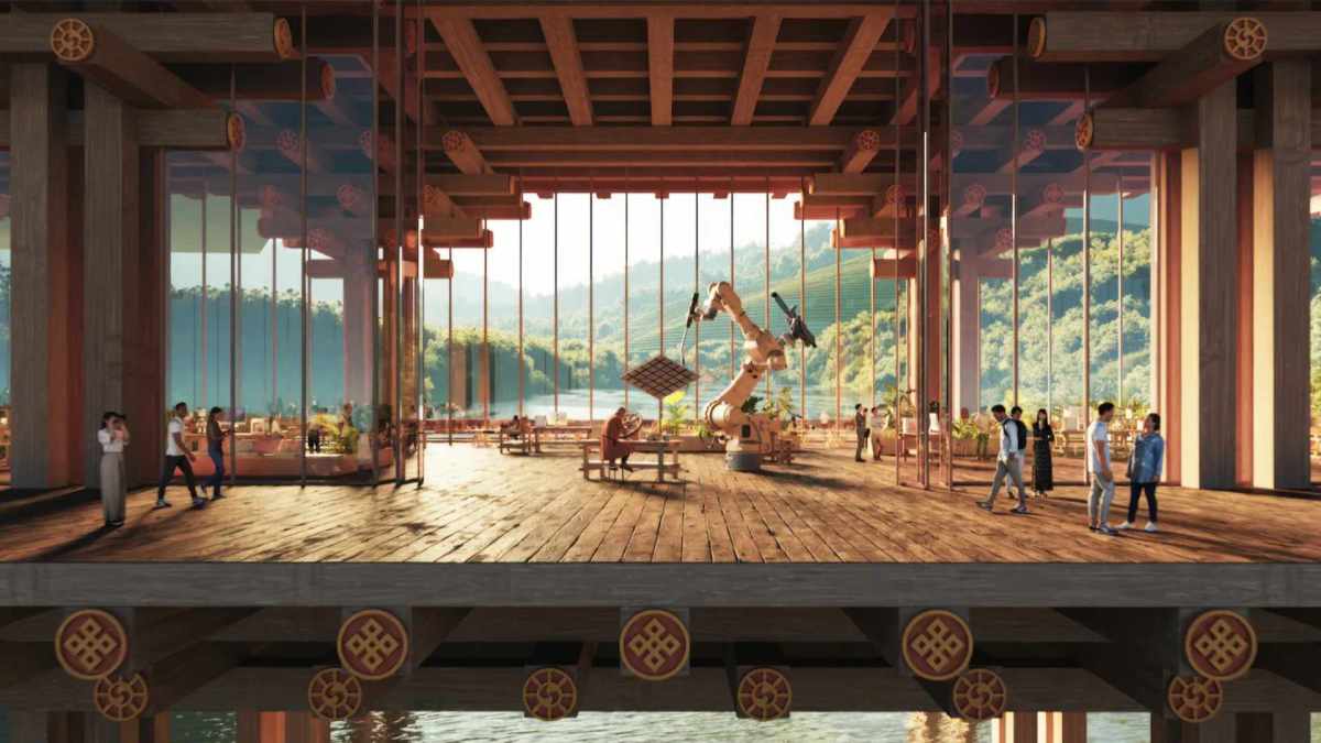 Mindfulness City, le plan de ville du futur du Bhoutan // Source : BIG Mindfulness City, le plan de ville du futur du Bhoutan // Source : BIG