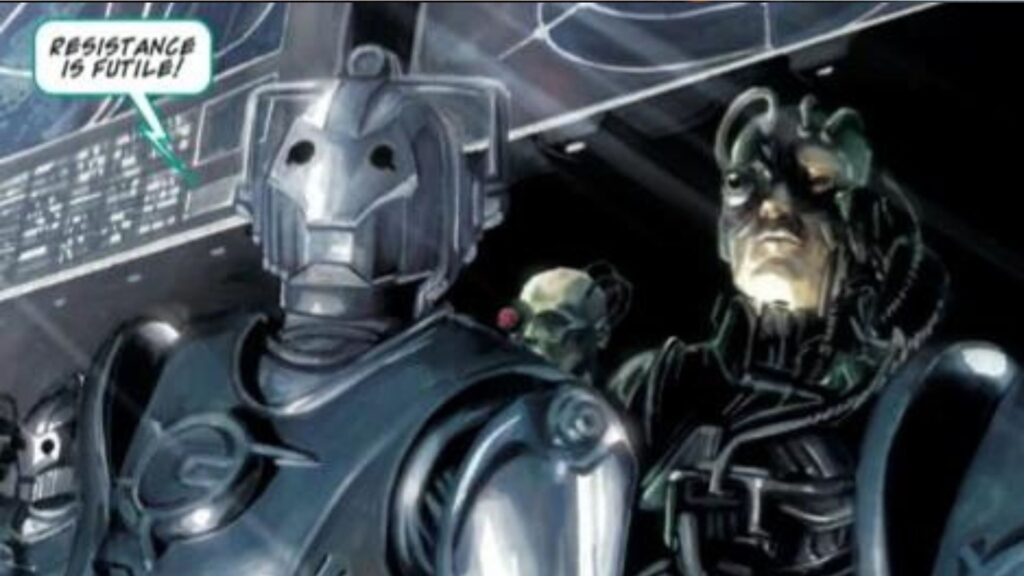 Les Cybermens et les Borgs font équipe // Source : BBC/IDW Publishing Les Cybermens et les Borgs font équipe // Source : BBC/IDW Publishing